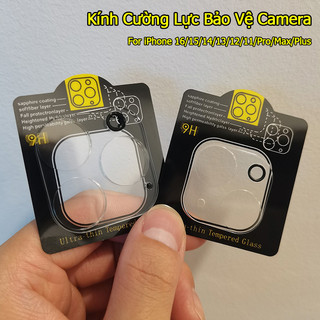 Full Cover Kính cường lực bảo vệ Camera Cho iPhone 11/11Pro/11Promax/12Promax/13promax/14promax/15promax/16promax/15plus