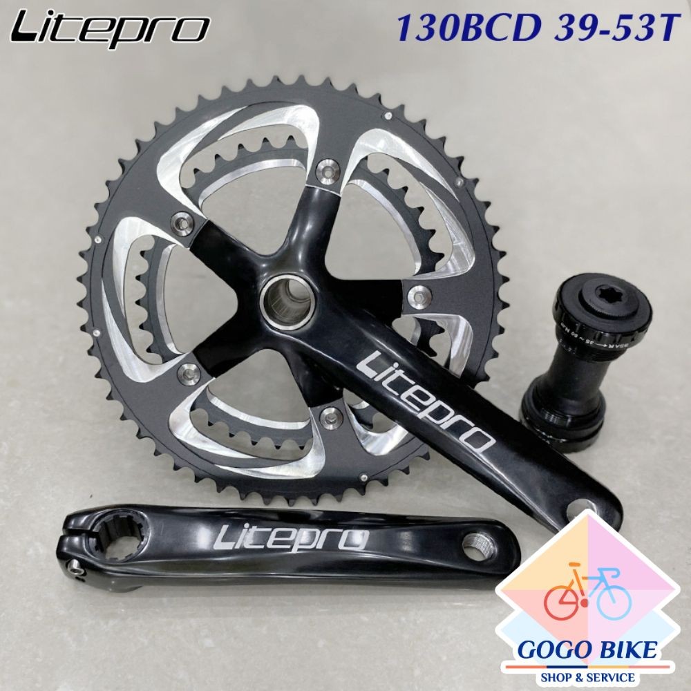 [GoGo Bike] Đùi đĩa (Giò dĩa) rỗng xe đạp LITEPRO PROWHEEL 39-53T (GIÒ BÓNG)