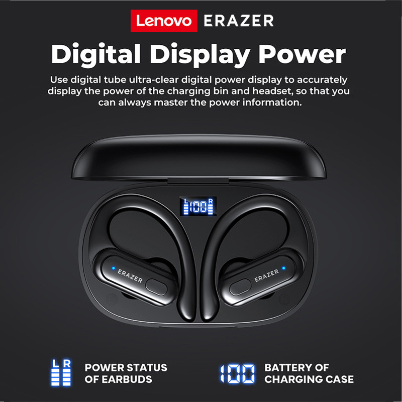 Lenovo ERAZER XT60 Tai Nghe Thể Thao Không Dây Bluetooth 5.3 Chống Nước Có Mic | BigBuy360 - bigbuy360.vn