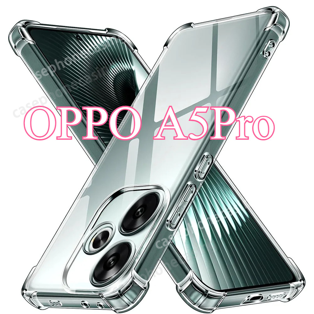 Ốp Điện Thoại Cho Oppo A6 A5 Pro A5Pro A6Pro 5G 4G 2025 Vỏ Trong Suốt Túi Khí Chống Sốc Silicon Mềm 