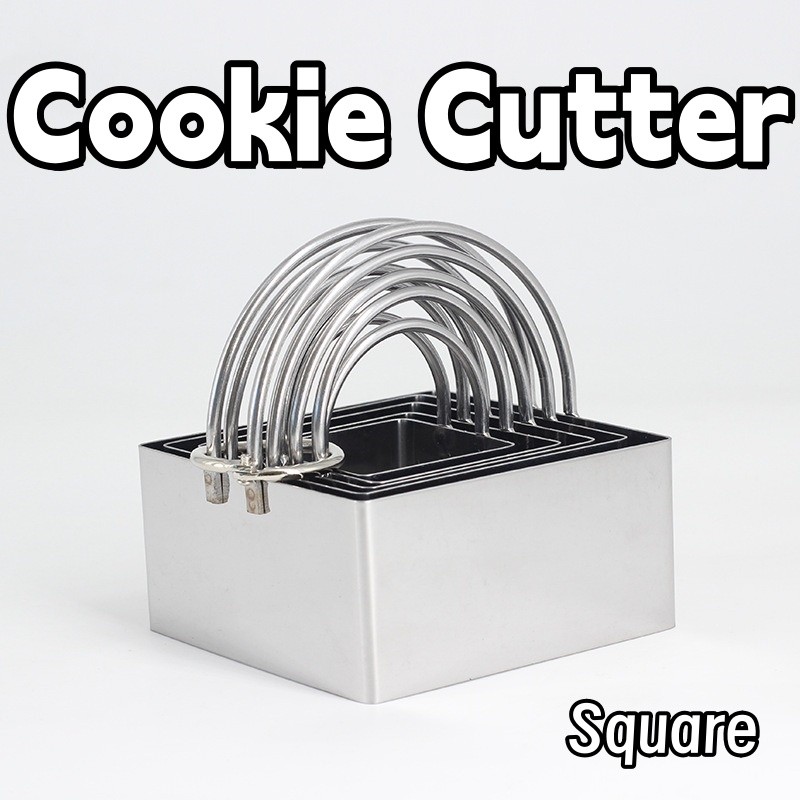 Bộ cắt bánh quy bằng thép không gỉ Bộ cắt bánh quy vuông Khuôn cắt bánh quy