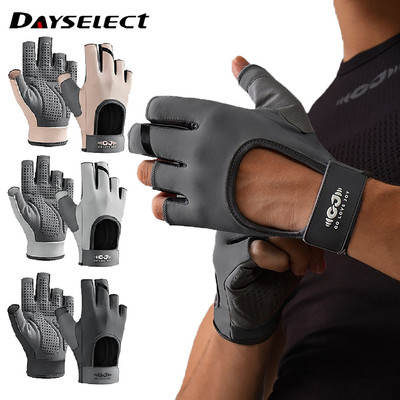 Dayselect 1 Cặp Thể Dục Cử Tạ Nửa Ngón Găng Tay Chống Trơn Trượt Chống Sốc Quả Tạ Lòng Bàn Tay Bảo Vệ