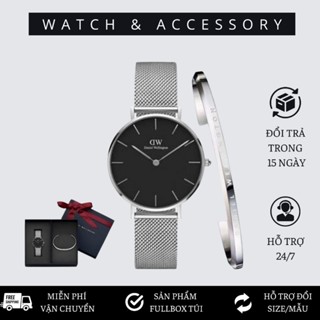 Đồng Hồ Nữ Daniel Welington Classic Petite Sterling Black & Vòng Tay D_W Cuff Chính Hãng - DANIEL WATCH STORE VN