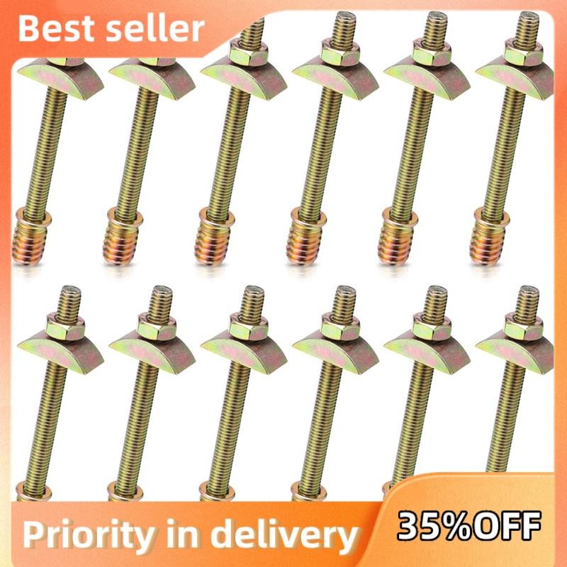 12 Chiếc Khung Giường Phần Cứng Kết Nối Bộ M8x100 mm Bảng Điều Khiển Nội Thất Tủ Quần Áo Kết Nối Phụ