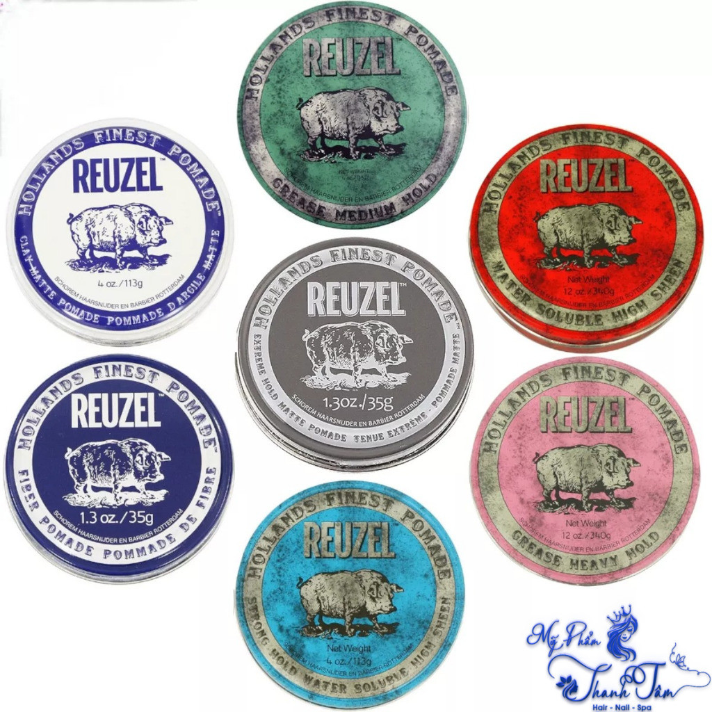 [ LA ] [ Trọn bộ ] Sáp Reuzel tạo kiểu tóc [Blue - Pink - Red - Extreme Hold - Green - Matte Clay - 