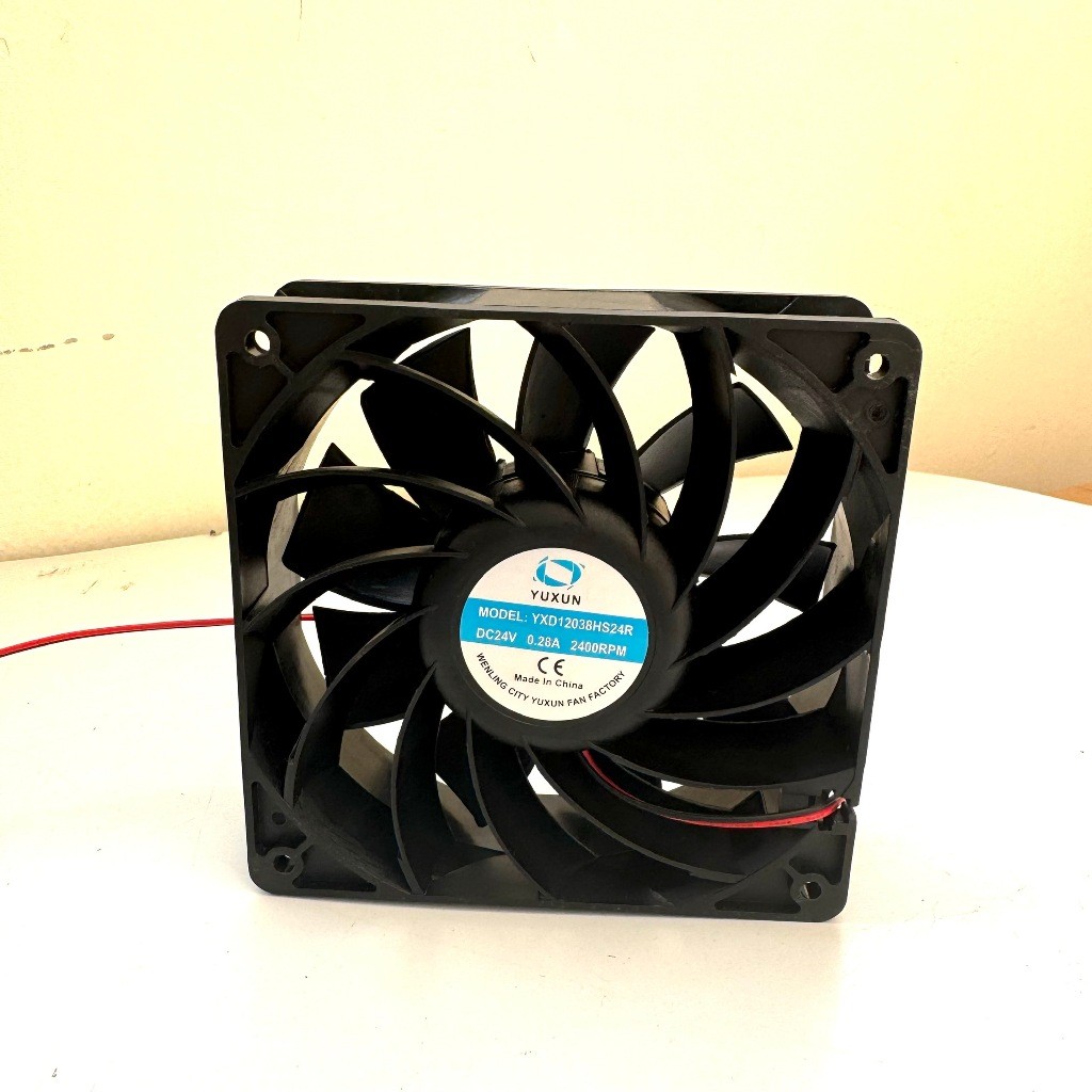 Quạt tản nhiệt DC 24V kích thước 12*12*3.8cm, quạt làm mát máy hàn 24V