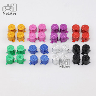 Nslikey nút đạn kim loại hợp kim nhôm nút abxy cho playstation5 nút kim loại dpad thumbsticks bộ cho bộ điều khiển ps5