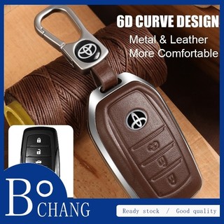 Dành cho xe toyota fortuner rav4 vương miện hilux camry land cruiser prado từ xa chìa khóa bao hợp kim chìa khóa fob vỏ móc khóa