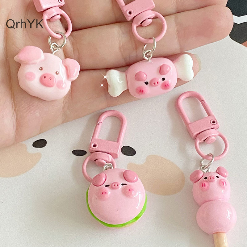 Nhà Máy Thời Trang Ba Chiều Hoạt Hình Mới Dễ Thương Lợn Hồng Móc Khóa Kawaii Heo Con Búp Bê Cho Người Phụ Nữ Túi Chìa Khóa Mặt Dây Chuyền Trang Sức Quà Tặng Học Sinh QrhYK