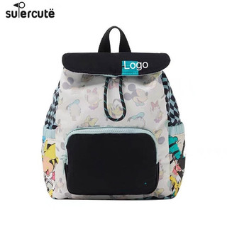 Supercute Ba lô trẻ em mẫu giáo mới Chuột Mickey trang trí ba lô dây rút vai bé trai và bé gái