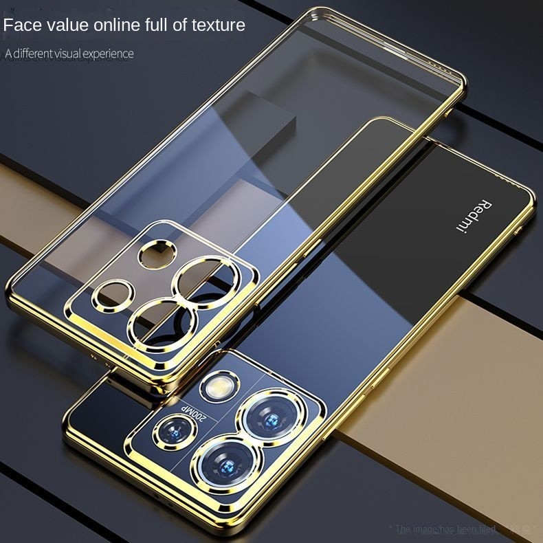 Ốp Điện Thoại TPU Silicon Mạ Siêu Mỏng Cho Xiaomi Redmi Note 13 Pro Mạ Điện Trong Suốt Chống Sốc Ốp Lưng Cho Redmi Note 13 Pro Plus Vỏ