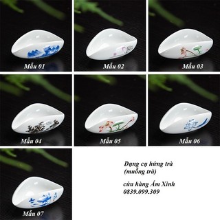 Cung nhãn trà bằng sứ (Dụng cụ trà đạo)
