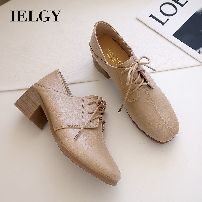 IELGY Giày da nhỏ Gothic jk phong cách Anh Quốc văn phòng sinh viên thời trang nữ
