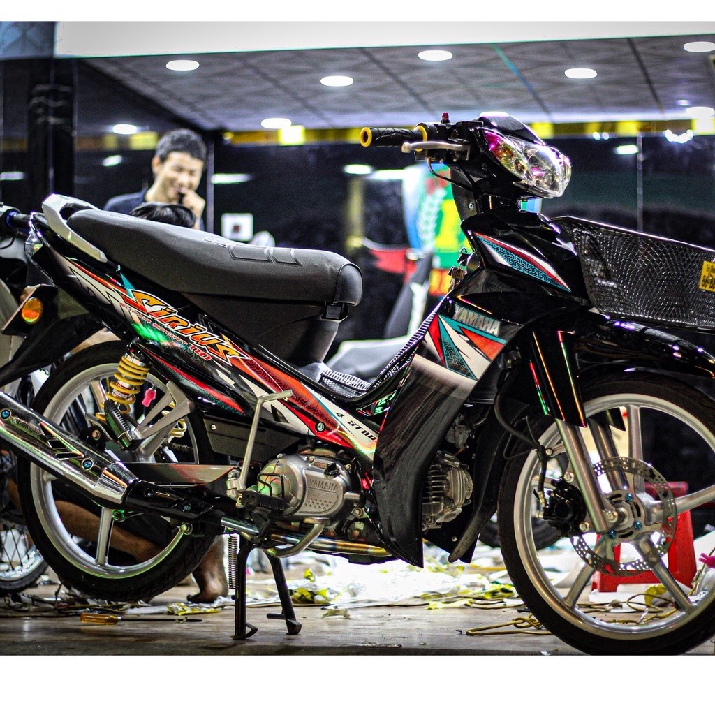 Tem Rời Xe Yamaha Sirius 110 Đen Bóng