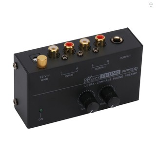 Bộ tiền khuếch đại Phono Preamp siêu nhỏ gọn với điều khiển mức độ & âm lượng Đầu vào & Đầu ra RCA 1 / 4