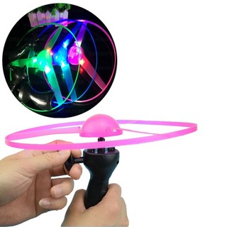 [0620]1pc Funny Flying Hand-push Handle Pull Wire Flashing Plate Large Pull Wire