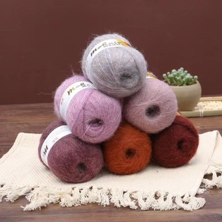 50g mohair sợi đan móc sợi mỏng áo len đan áo sơ mi khăn angola lụa mohair len dòng người phụ nữ bé sợi