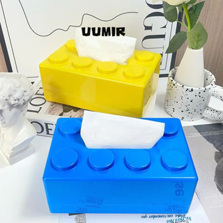  UUMIR Hộp đựng khăn giấy hình khối xây dựng Hộp đựng giấy sáng tạo ABS Hộp đựng khăn mặt có thể tháo rời không đục lỗ treo tường 