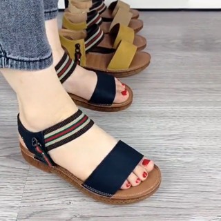 Bò Tendon Đế Da Mềm Dép Nữ Thoải Mái Mùa Hè Đế Bằng Mẹ Giày Sandal Thường Ngày Đế Mềm Giày Nữ Mới