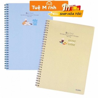  Vở lò xo kép B5 120 trang ruột chấm Dot grid  Chọn Màu  Klong Ms 578 bìa nhựa lò xo kép Klong tập sổ Klong VPPTUEMINH 