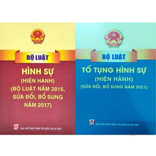 Sách - Combo 2 cuốn Bộ luật hình sự (hiện hành) + Bộ luật tố tụng hình sự (hiện hành) (sửa đổi, bổ sung năm 2021)