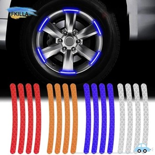 Fkilla5 20 Dải phản quang vành lốp, Nhãn dán phản quang phát sáng trang trí sáng tạo, Xe đạp xe máy chất lượng cao Nhãn dán phát sáng đầy màu sắc Nhãn dán trung tâm bánh xe ô tô