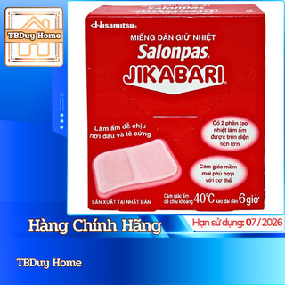 Miếng dán nhiệt salonpas jikabari hisamitsu hỗ trợ giảm đau bụng kinh 8 miếng/hộp
