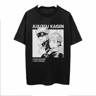 Áo thun Jujutsu Kaisen Gojo & Yuji (Black/White) ngắn tay
