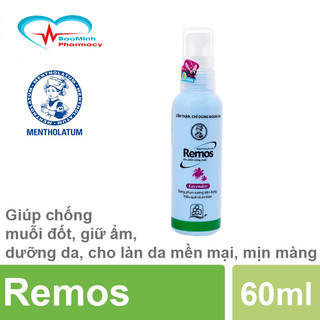 Xịt đuổi muỗi cho bé Remos xịt đuổi muỗi phòng ngừa muỗi đốt và các bệnh do muỗi gây ra