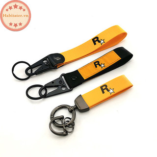 Tater vàng muti-pendant chìa khóa bền dây đeo chìa khóa nylon webbing dây móc khóa keyfob game gta auto 5 móc khóa dành cho người hâm mộ vòng chìa khóa vn