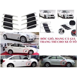 Bộ 2 mang cá 4T dán sườn giả hốc gió trang trí ô tô Khải Huy Auto Car