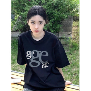 XUANMO Local brand áo thun phông form rộng 100% cotton BIG SIZE Áo Nữ 2024 Retro Thời Trang Mỹ Phù Hợp Với In Hình Top Mùa Hè Tay Ngắn Rời Áo Thun