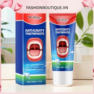[Fashionboutique.vn] 30g Kem Đánh Răng Làm Trắng Răng Bạc Hà Kem Đánh Răng Chống Sâu Răng Cho Người Lớn