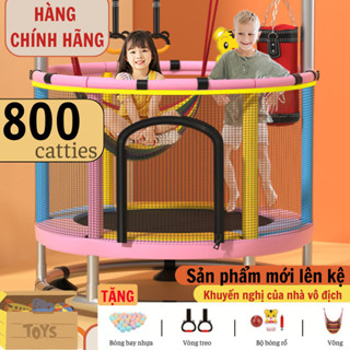  Nhà Nhún Nhảy Nhà Bóng Cho Bé MM HOUSE Có Tấm Bạt Lò Xo Xà Đơn Kèm Full Phụ Kiện An Toàn 