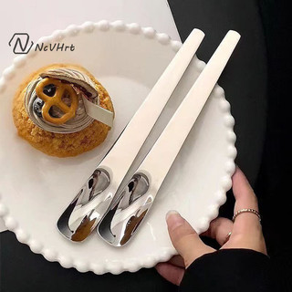 Ncvhrt thìa inox muỗng cà phê tay cầm dài trộn khuấy cà phê thìa trà món tráng miệng kem nhà bếp bộ đồ ăn / mới /