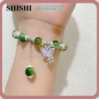 Shishimisups Vòng tay may mắn, Quà tặng trang sức Phụ kiện làm đẹp Vòng tay tráng men, Bướm tinh tế và Chuỗi hạt tốt nhất