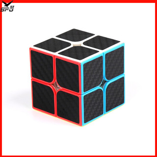 Spg 2x2 magic cube sợi carbon miếng dán khối tốc độ mịn trẻ em giải nén đồ chơi xếp hình quà tặng cho sinh nhật