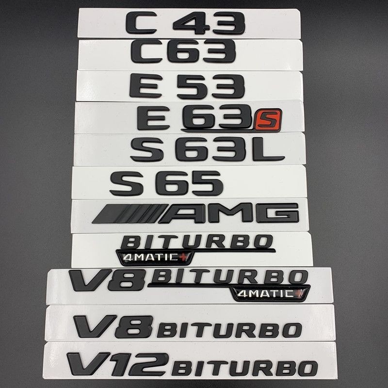 [AMG miễn phí] Benz Wordmark C-Class E-Class S-Class Sửa đổi Logo xe AMG C43 C63 E43 S65L E63S Logo 
