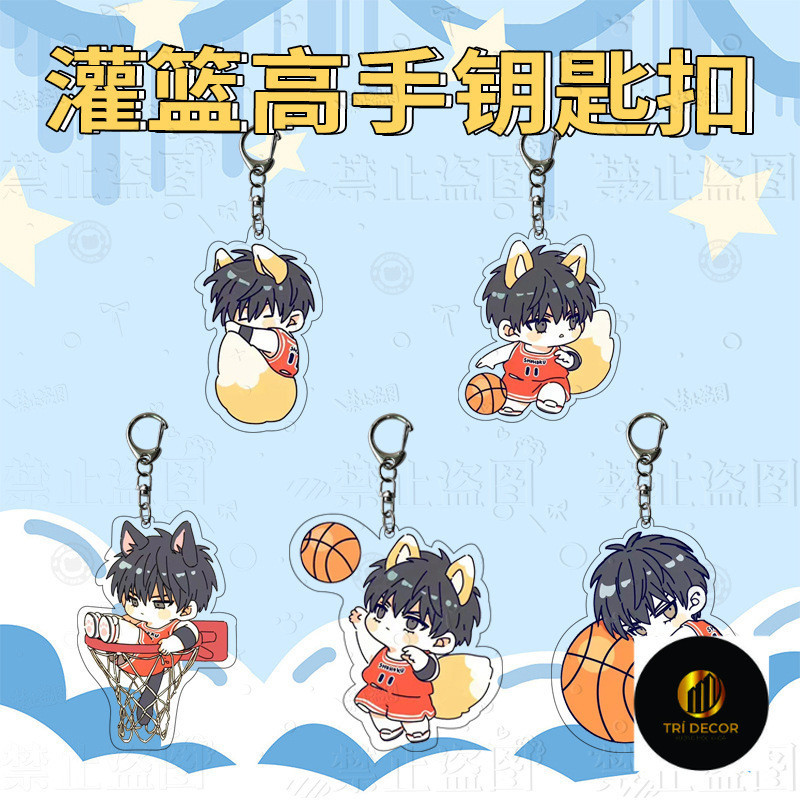 Slam Dunk Rukawa Phong Sakuragi Hanamichi Akawood Móc Khóa Slam Dunk Ngoại Vi Anime Acrylic Mặt Dây 