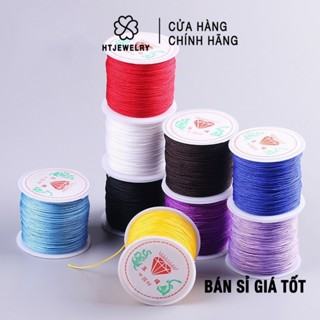 Cuộn dây đan vòng handmade HTJEWELRY cỡ 0.8mm loại tốt, 30 màu chọn lựa