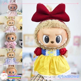 Váy RAINBOW Labubububu thay thế 37CM Quần áo búp bê Labubububu, Váy búp bê thủ công móc cổ điển Búp bê Cotton
