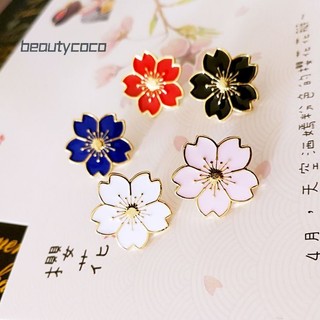 Trâm cài hoa anh đào Đồng phục cổ áo Pin hoa kim loại Huy hiệu trâm cài thả dầu