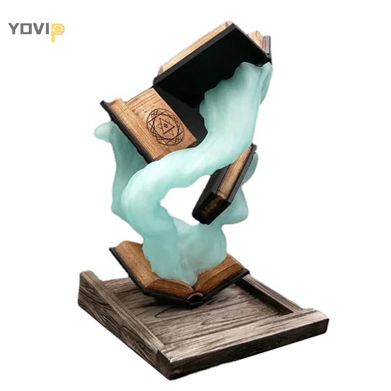 Yovip Tomes Of Magics Dice Tower Magics Xúc xắc Khay Đồ trang trí Vườn Gnome Điêu khắc VN