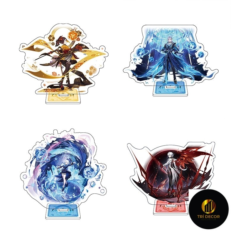 Chân đế tác động Genshin Knave Furina Neuvillette nhân vật đứng