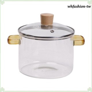 [Whfashiontw] Nồi Thủy Tinh Trộn Bát Canh Thủy Tinh Handmade Thủy Tinh Nồi Nấu Bếp