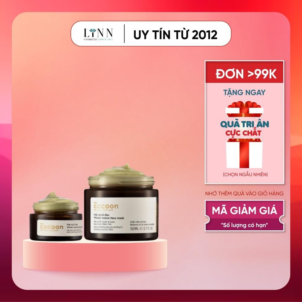 Mặt Nạ Bí Đao Cocoon Winter Melon Face Mask Giảm Dầu Giảm Mụn Từ Bí Đao Cocoon Việt Nam 30ml - 100ml