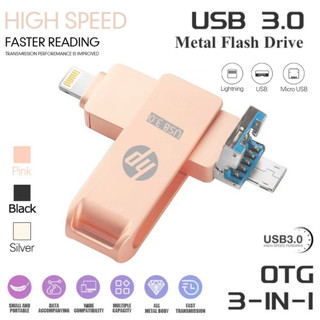 Hp Otg Pendrive 3 trong 1 Otg Flash Drive 1TB Lưu trữ bên ngoài Pendrive 512GB Usb Flash Drive cho iPhone Pendrive Lưu trữ