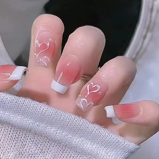 Bộ 24 móng tay giả có keo pháp móng tay nghệ thuật giả móng tay móng tay giả móng tay giả