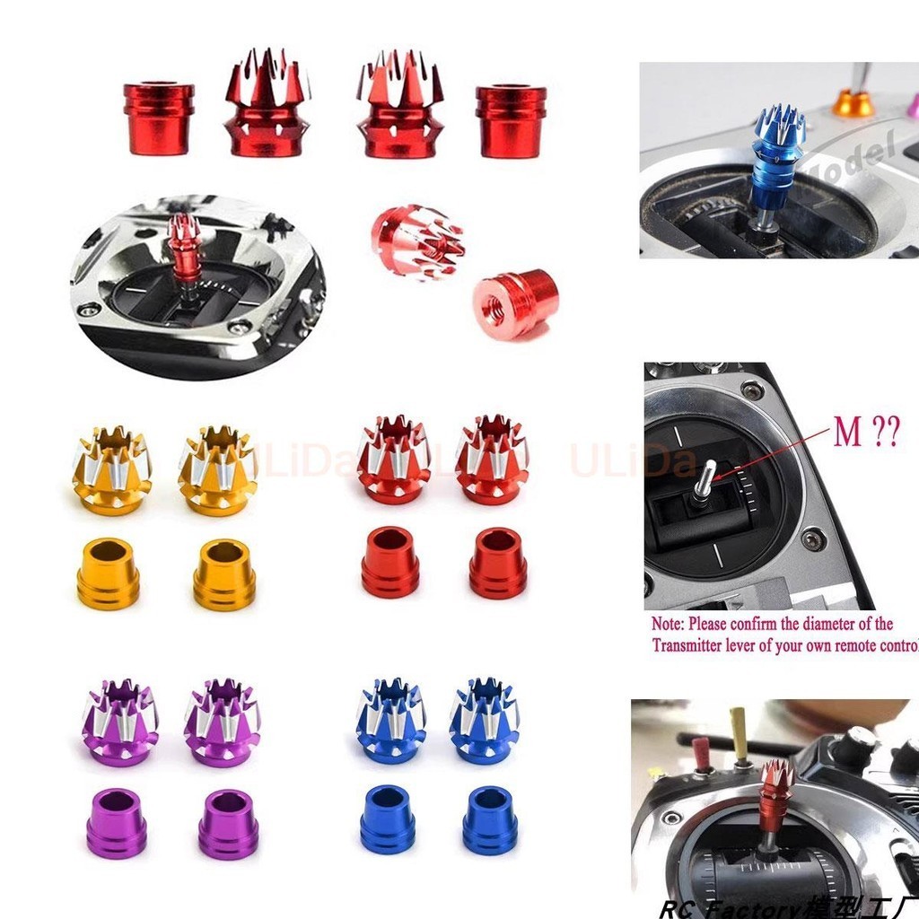 M3 M4 3D Nhôm Ngón Tay Cái Dính Đầu Cho Futaba JR FlySky I6S I6 I6X Bộ Phát Jumper T16 RadioMaster T