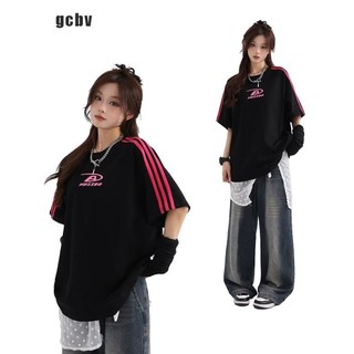 Áo thun ngắn tay nam nữ hợp thời trang Thương hiệu Ba thanh dáng rộng nửa tay in đơn giản